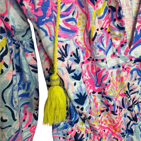Lilly Pulitzer NWT Colorful Romper with tassels size L - Picture 6 of 6